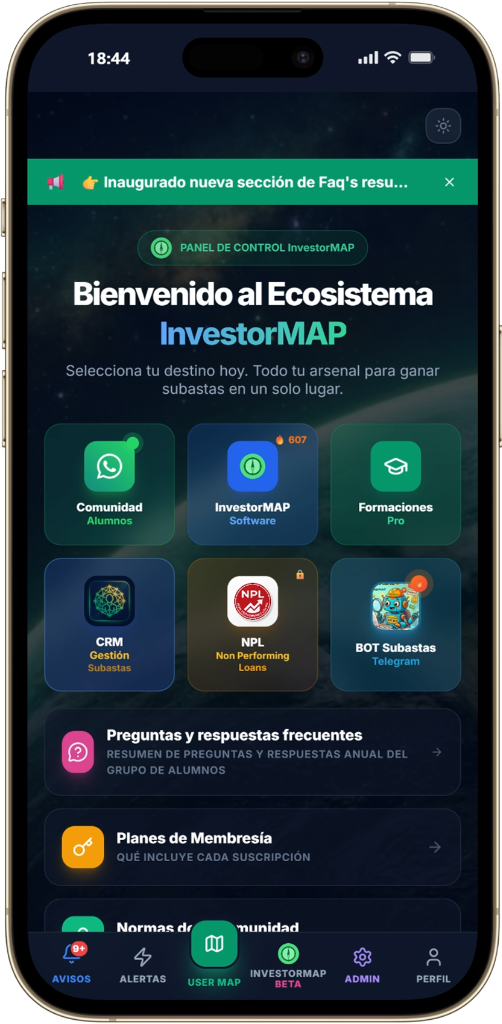 Panel de Control Ecosistema InvestorMAP